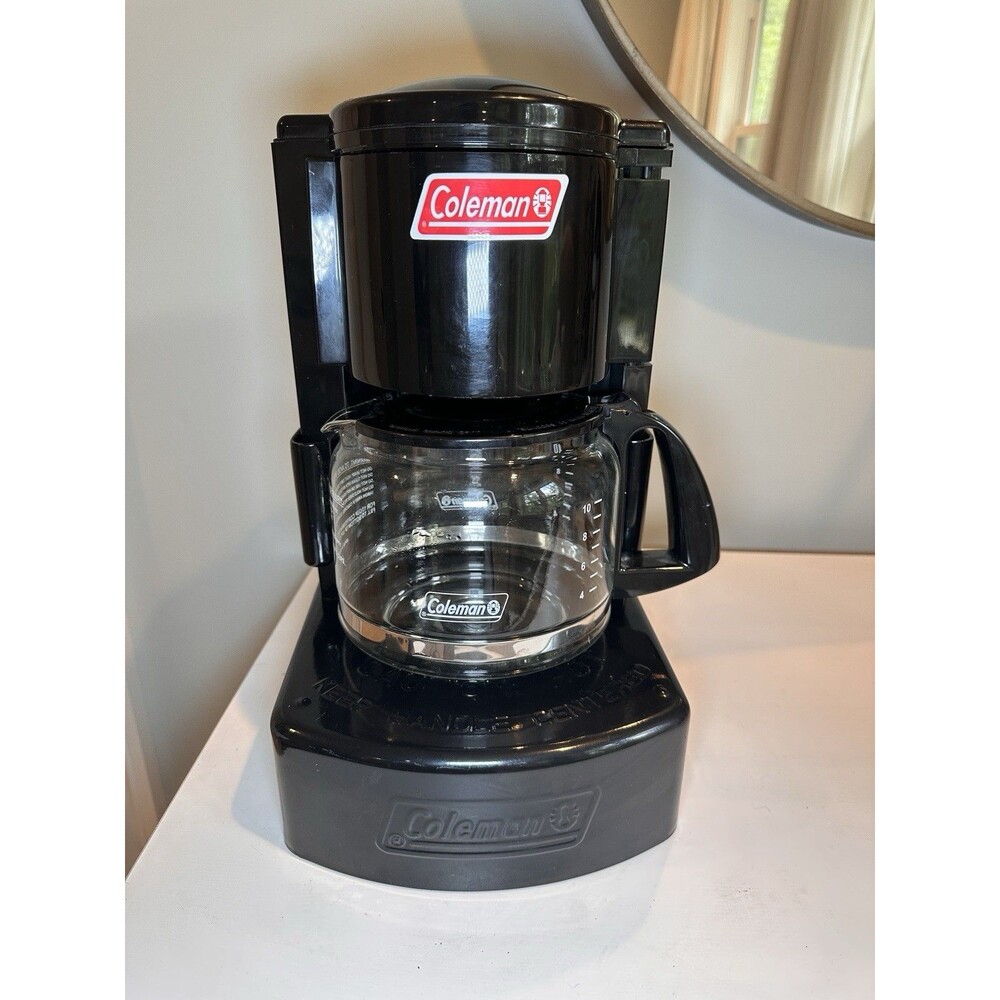 Vintage Coleman Camping Stove Drip Coffee Maker 10 Cup 5008-700 Black Clean